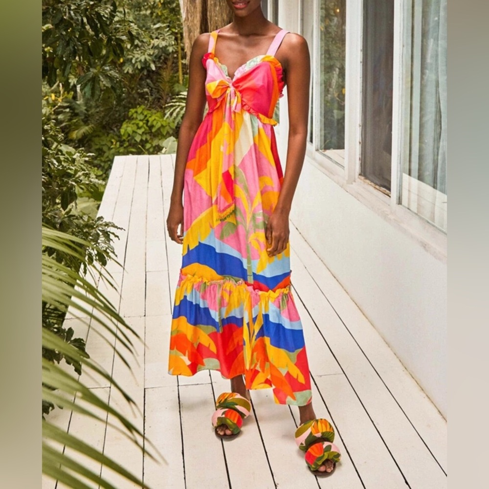 Farm Rio Tropical Sunset Maxi Dress